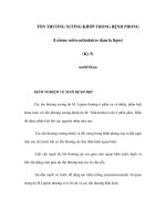 TỔN THƯƠNG XƯƠNG-KHỚP TRONG BỆNH PHONG (Lésions ostéo-articulaires dans la lèpre) (Kỳ 5) ppsx