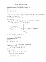 Một số phương pháp giải phương trình vô tỉ