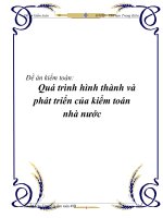 Đề án kiểm toán - Quá trình hình thành và phát triển của kiểm toán nhà nước potx