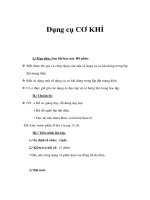 Giáo án Vật lý lớp 9 - Dụng cụ CƠ KHÍ pps