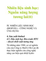 Nhiên liệu sinh học: Nguồn năng lượng tương lai(tt) doc