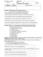 Tieng Anh 8 kì 2 2010