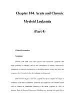 Chapter 104. Acute and Chronic Myeloid Leukemia (Part 4) pps
