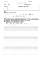 Đè khảo sát toán 8