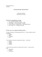 ĐỀ THI CHỌN HỌC SINH GIỎI LỚP 9