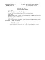 ĐỀ THI HỌC KỲ II MÔN VĂN 9