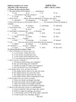 De kiem tra Tieng Anh lop 8 HKII 2009-2010