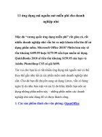 11 ứng dụng mã nguồn mở miễn phí cho doanh nghiệp nhỏ pdf