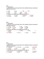 Đề thi thử đại học môn tiếng anh 12 - Đề 3