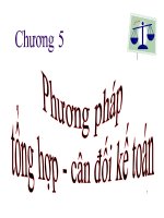 Phương pháp tổng hợp  cân đối kế toán