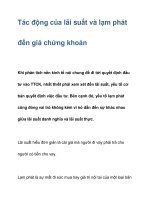 Tác động của lãi suất và lạm phát đến giá chứng khoán potx