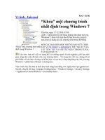 “Khóa” một chương trình nhất định trong Windows 7 potx