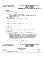 De thi thu TN THPT Tran phu nga son