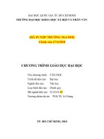 Chương trình giáo dục đào tạo Văn học potx