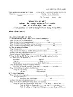 BÁO CÁO SƠ KẾT CÔNG TÁC HOẠT ĐỘNG CÔNG ĐOÀN potx