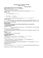 Đề mẫu Toán 12 HK II số 1