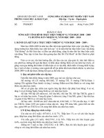 dự thảo báo cáo tổng kết