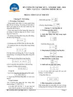 Đề cương Ôn tập Lí lớp 11 học kì hai 2009-2010