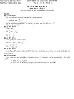 Kiểm tra học kỳ II toán lớp 6