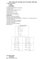 ĐỀ CƯƠNG ÔN TOÁN 11 HK2