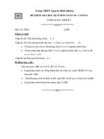 đề kiểm tra học kì II Môn TOÁN 10_CB