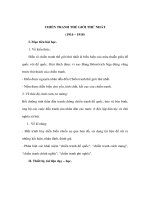 Lịch sử 10 - CHIẾN TRANH THẾ GIỚI THỨ NHẤT (1914 – 1918) ppt