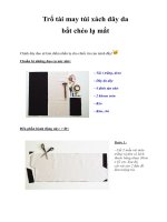 Trổ tài may túi xách dây da bắt chéo lạ mắt pot