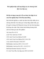 Thử nghiệm hiệu suất hoạt động của các chương trình diệt virus hiện nay- P1 ppsx