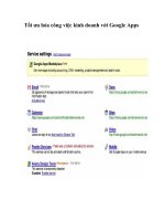 Tối ưu hóa công việc kinh doanh với Google Apps- P1 doc