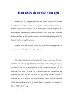 Đau nhức do tư thế nằm ngủ pdf