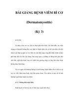 BÀI GIẢNG BỆNH VIÊM BÌ CƠ (Dermatomyositis) (Kỳ 3) doc