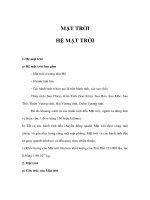 Giáo án Vật lý 12 - MẶT TRỜI HỆ MẶT TRỜI ppsx