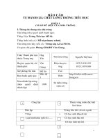 BÁO CÁO TỰ ĐÁNH GIÁ CHẤT LƯỢNG TRƯỜNG HỌC