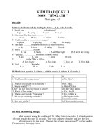 Đề Kiểm tra Học kỳ II môn Tiếng Anh khối 7_Đề chẵn