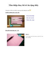 Tấm thiệp thay lời tri ân tặng thầy pot