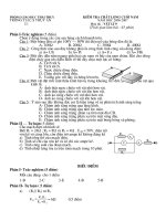 Vật lý 9 cuối năm 06-07 (Đề+Biểu điểm)