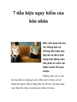 7 dấu hiệu nguy hiểm của hôn nhân ppt