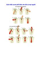 Cách thắt cravat phổ biến nhất cho mọi người pdf