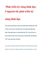 Phát triển kỹ năng lãnh đạo docx