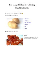 Bữa sáng với khoai tây và trứng theo kiểu tổ chim ppt