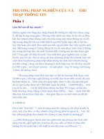 PHƯƠNG PHÁP NGHIÊN CỨU VÀ THU THẬP THÔNG TIN