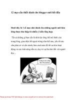 12 mẹo cần thiết dành cho blogger mới bắt đầu- P1 potx