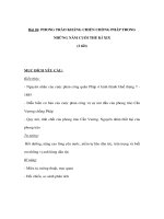 Lịch sử lớp 8 - PHONG TRÀO KHÁNG CHIẾN CHỐNG PHÁP TRONG NHỮNG NĂM CUỐI THẾ KỈ XIX ppsx