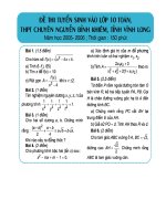 Đề luyên thi vào 10-Toán