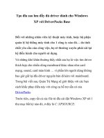 Tạo đĩa sao lưu đầy đủ driver dành cho Windows XP với DriverPacks Base docx