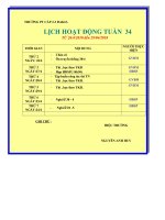 LỊCH HĐ TUẦN 34
