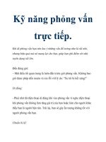 Kỹ năng phỏng vấn trực tiếp. pot