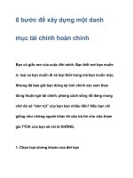 8 bước để xây dựng một danh mục tài chính hoàn chỉnh ppt