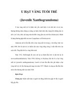 U HẠT VÀNG TUỔI TRẺ (Juvenile Xanthogranuloma) ppt