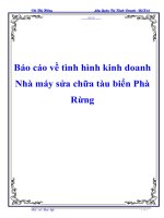 Báo cáo về tình hình kinh doanh Nhà máy sửa chữa tàu biển Phà Rừng pdf